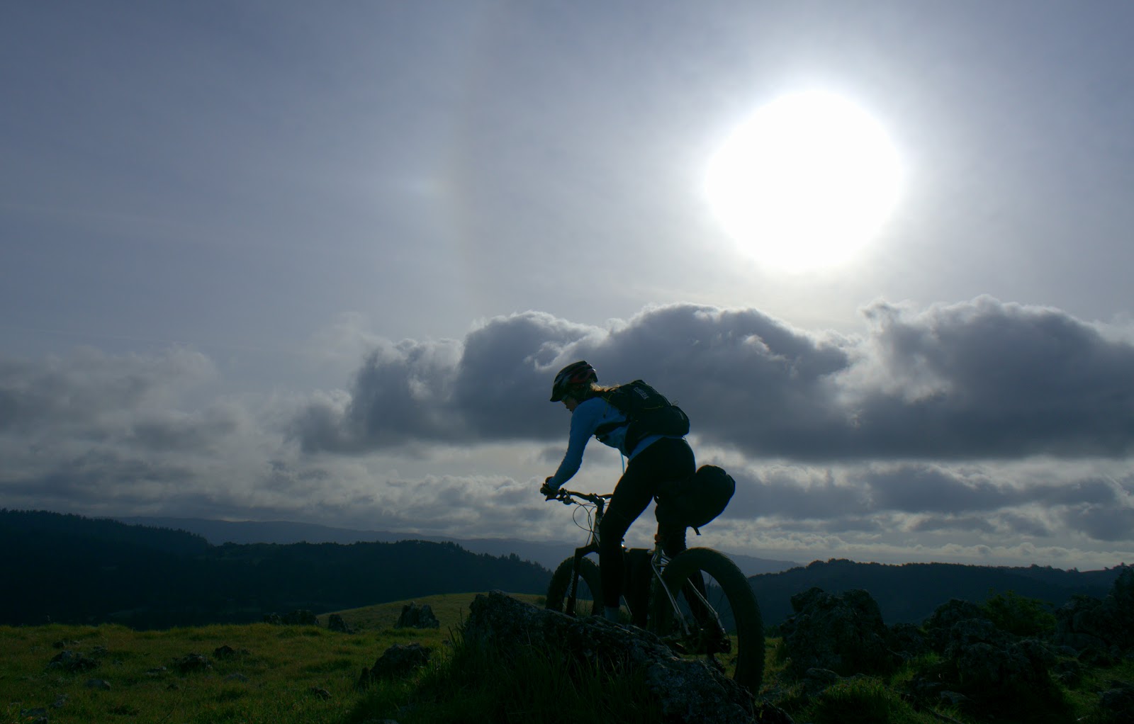 fat bike with sun