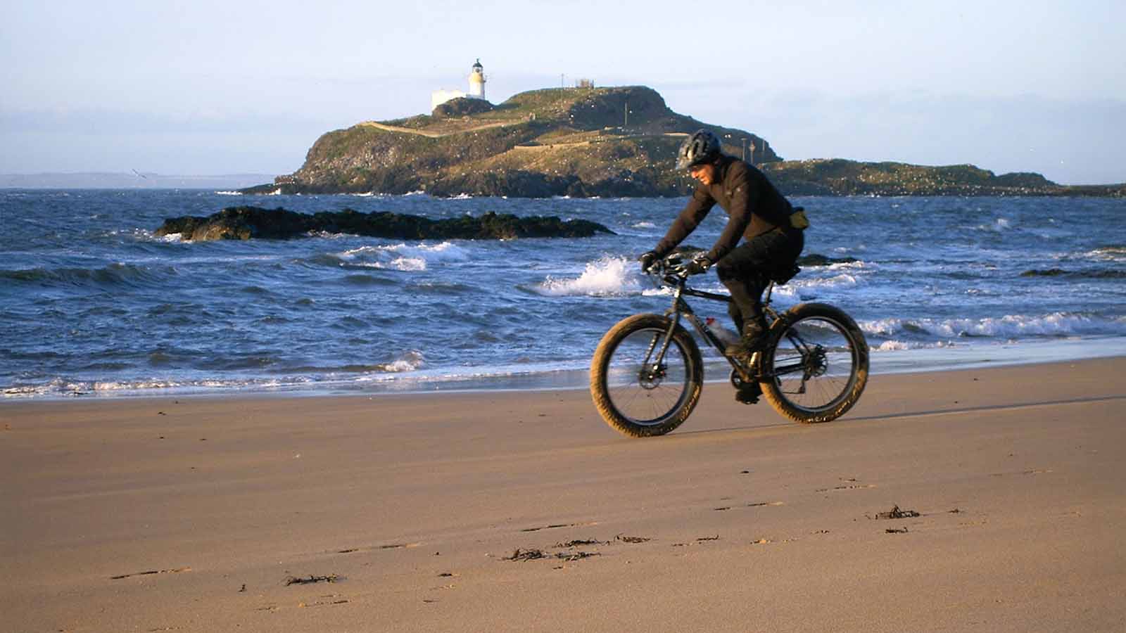 fat bike Scotish coast