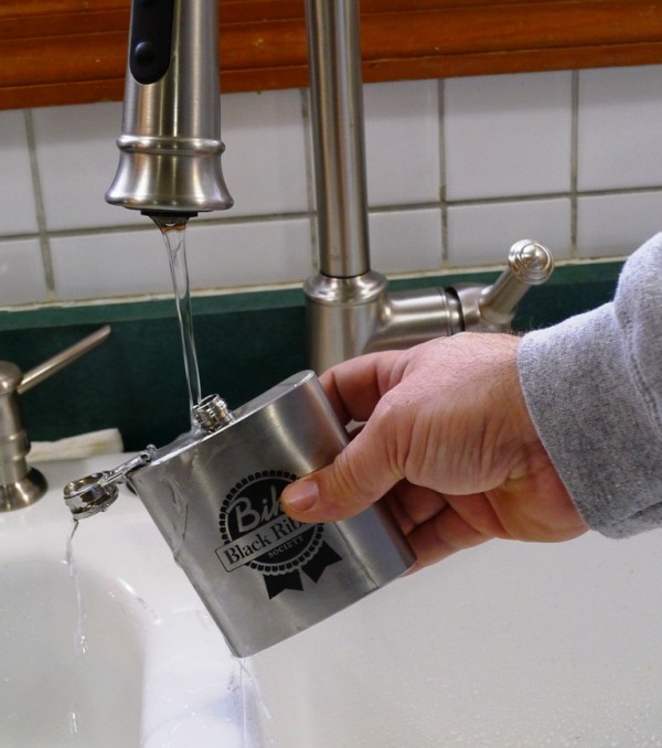fill the flask with water