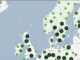 map of global fat bike trails centered on northern europe