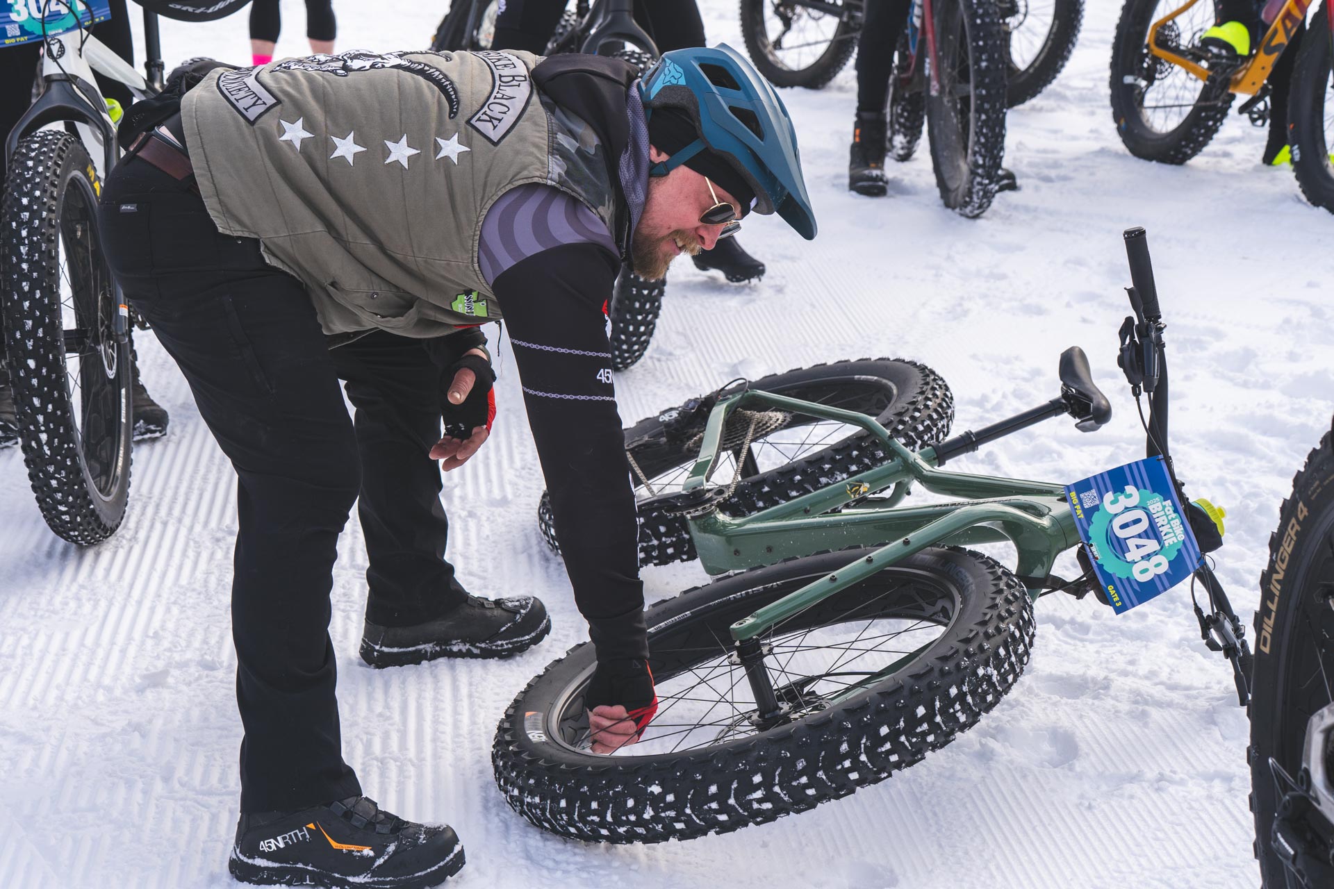 spinner adjusting tire pressure fat bike birkie