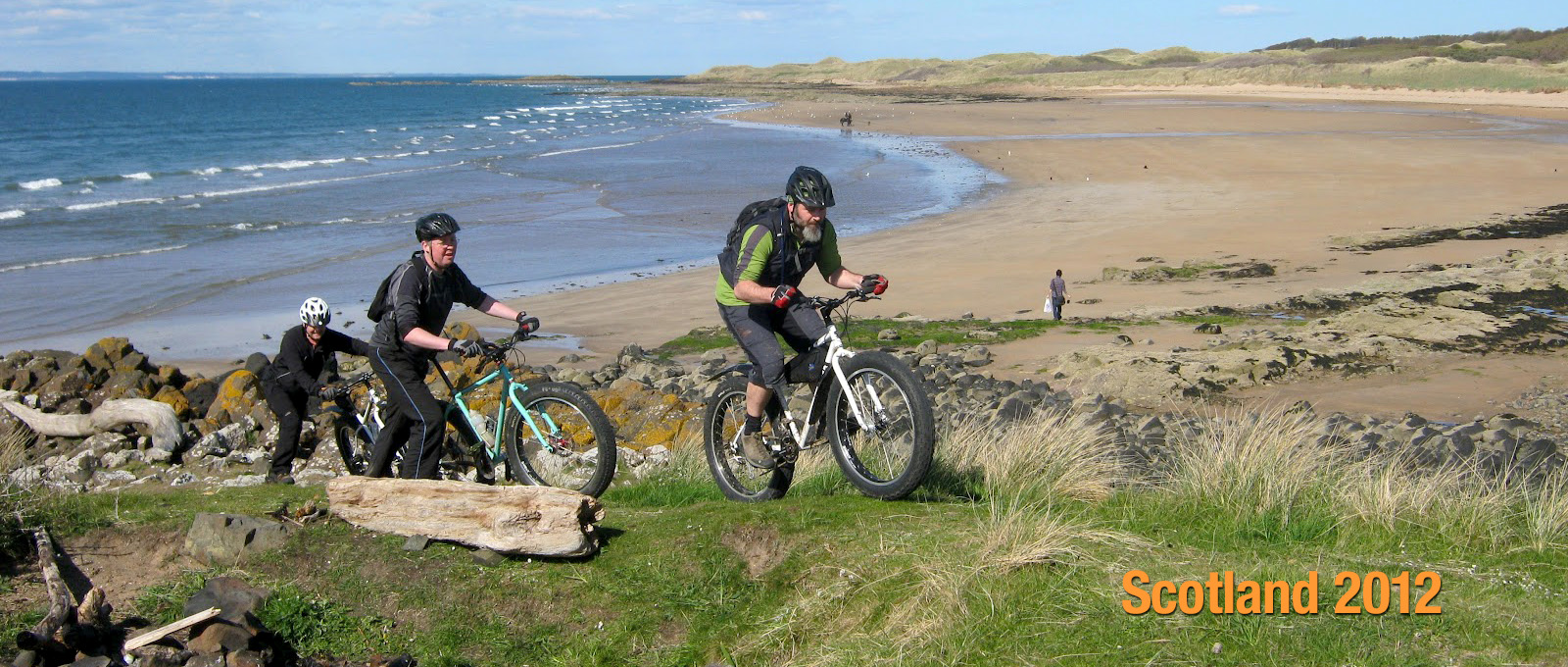 Scotland fatbiking on the beach